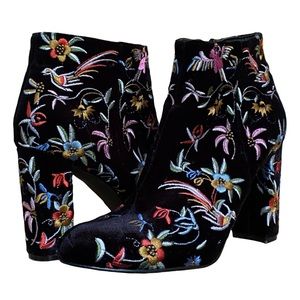 Lulu's floral ankle boots